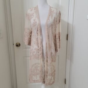 Miss Chievous Size S/M Beige Lace Open Kimono